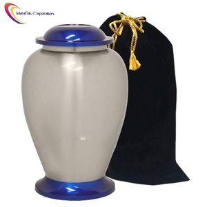 Handmade Silver Rose Flower Engraved Aluminium Metal Cremation Urn For Keepsake Ashes Manufacturer Customized Colour Funeral Jar - Product Image 3