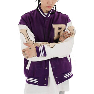 Veste d'hiver pour homme à manches longues en laine et cuir respirante et écologique - Product Image 4