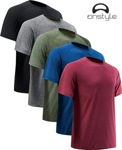 Lots de 5 T-shirts pour hommes en gros, 100% coton, tissu tricoté - Product Image 1