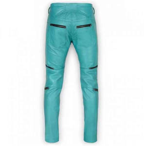 กางเกงหนังวัวแท้สำหรับผู้ชาย ขายดี กางเกงหนังทรงจ็อกเกอร์สำหรับผู้ใหญ่ คุณภาพสูง เนื้อหนังนุ่ม - Product Image 2