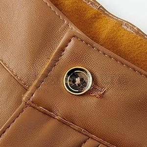 Pantalones de cuero personalizados de alta calidad para hombre, ropa de invierno para hombre, pantalones de cuero para exteriores, en stock - Product Image 5