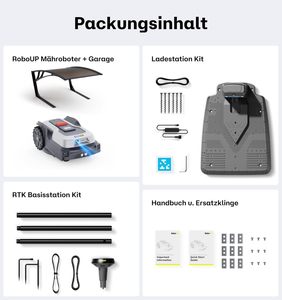 หุ่นยนต์ตัดหญ้า T600 พร้อมโรงเก็บของ, ระบบไร้สาย RTK + หุ่นยนต์ตัดหญ้าควบคุมด้วย AI, ระบบตรวจจับสิ่งกีดขวาง, การจัดการหลายโซน - Product Image 4
