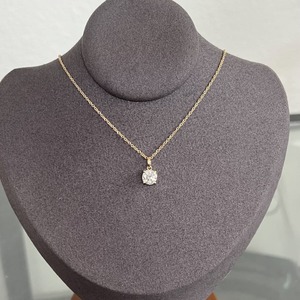 Pendentif solitaire en diamant de laboratoire rond de 1 carat de qualité supérieure, VVS, avec or massif 14 carats, bijoux fins pour femmes à bas prix - Product Image 3