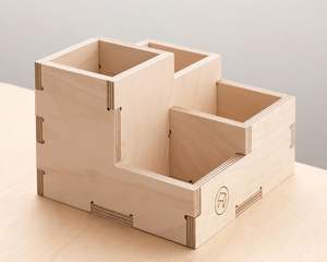 Caddy en bois de qualité supérieure avec finition élégante adapté à la présentation de table à manger de luxe et aux essentiels de service - Product Image 3