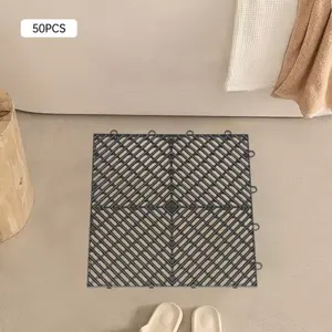 50 Uds 12x12X0, 5 pulgadas baldosas de drenaje pulidas negras enclavamiento interior/exterior 12x12x0,5 pulgadas baldosas de suelo para uso en parques - Product Image 1