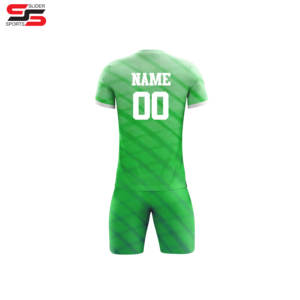 Conjunto de uniforme de fútbol sublimado, camiseta de malla transpirable y pantalones cortos a juego - Product Image 2