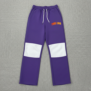 Pantalon large mi-long pour homme en toile décontractée 100% coton de haute qualité, respirant, écologique, avec logo brodé personnalisé - Product Image 4