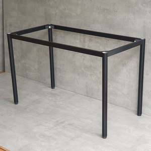 OMA I System 120x60cm Industrial Dining Table with Steel Assembly Legs <b>Powder</b> Coated HCOM002-<b>Cast</b> Iron and Aluminium - Product Image 4