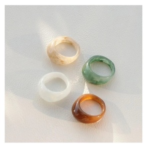 Wholesale Customized Best Quality Handcrafted High Polished Beautiful Colorful Fashion <b>Resin</b> <b>Ring</b> for Women From India - Product Image 1