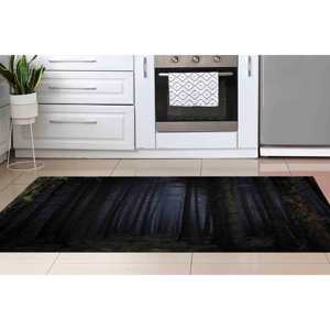 Alfombra Estampada con Paisaje Forestal: Estilo Loft, Guardería, Chenilla, Diseño Rústico, Alfombra Delgada No Tejida - Product Image 3