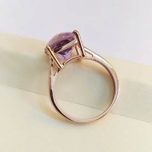 Romantic Design 925 Sterling Silver Amethyst Stone <b>Ring</b> for <b>Wedding</b> Engagement or Gift Gemstone <b>Rings</b> for Women and Girls - Product Image 5