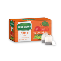 Échantillon gratuit sachets de thé vert pyramide triangle sachets de thé avec certification emballage de boîte de thé apple
