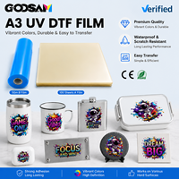 Goosam Film autocollant DTF UV à transfert direct à froid, très vendu, avec laminateur A et B, film PET AB A3 30cm pour surfaces dures