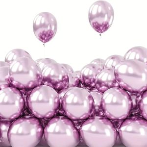 50 Globos Cromados Duraderos de 10 Pulgadas y 2.2g para Decoración de Fiestas de Cumpleaños, Aniversarios, Graduaciones y Celebraciones - Product Image 1