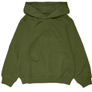 Sweat-shirt à capuche oversize vert olive en gros, unisexe, en molleton de coton, sweat-shirt à capuche décontracté d'hiver, streetwear, coupe ample, en solde - Product Image 3