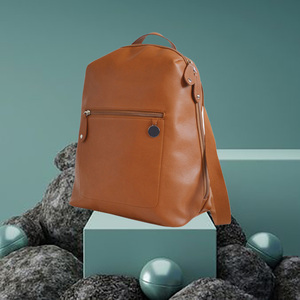 กระเป๋าเก็บผ้าอ้อมหนังแท้มีสไตล์อุปกรณ์จัดระเบียบความจุขนาดใหญ่สำหรับเด็กพร้อมซิปปิดแบบแฟชั่นฝาปิดทนทาน - Product Image 6