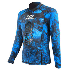 Camouflage Spearfishing Rash Guard <b>Wetsuit</b> Top - Product Image 1