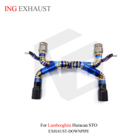 ING pour Lamborghini Huracan EVO STO système d'échappement Catback tuyau en alliage de titane avec soupapes de silencieux vente chaude accessoires de voitures