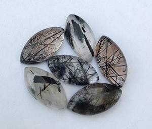 Natural Multicolor AAA + Lavira Rutile Marquise cabujón piedras preciosas sueltas varios tamaños parte posterior plana calibrado para venta al por mayor - Product Image 5