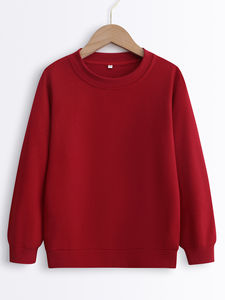 Haute qualité 100% coton bouffée imprimé sweat col rond pull ample Style Logo personnalisé couleur unie éponge polaire en gros automne - Product Image 3