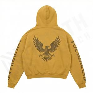 Sudadera con Capucha de Algodón para Otoño/Invierno, con Letras Impresas en 3D, Estilo Urbano, Hip Hop, Sudadera de Moda, Color Personalizado, Ropa Urbana - Product Image 2