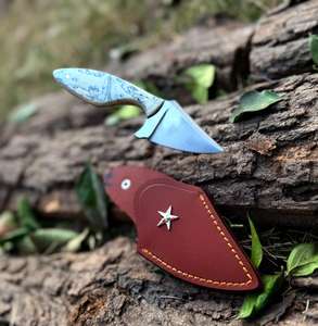 Cuchillo de Caza de Hoja Fija de Alta Calidad, Diseño de Supervivencia para Campamento al Aire Libre, Alto Contenido de Carbono, Mango Completo, Desollador de Ciervos, Funda Fina para Exteriores - Product Image 4