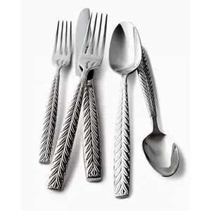 Cubiertos de acero inoxidable chapados en plata, juego de cubiertos para mesa de boda de Hotel, cubiertos para uso de alimentos - Product Image 4