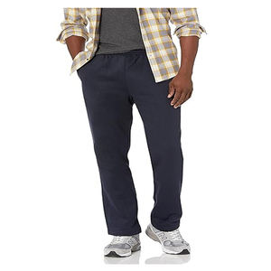 Pantalons de survêtement évasés pour hommes avec taille haute, 100% coton, logo personnalisable, anti-froissement, décoration à fermeture éclair, tissu en molleton coloré - Product Image 5