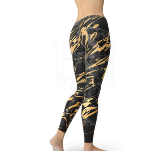 <b>Women's</b> Custom Mid Waist Gym Workout <b>Leggings</b> Solid <b>Pattern</b> Sublimation Breathable Yoga Spandex/Polyester Quick Dry - Product Image 2