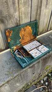 กล่องใส่เครื่องประดับเรซิ่น, ที่ใส่กำไล, กล่องใส่เครื่องประดับสำหรับเดินทาง, กล่องใส่เครื่องประดับแบบกำหนดเอง, กล่องสีเขียวมรกต, ที่ใส่แหวน, กล่องใส่เครื่องประดับ - Product Image 4