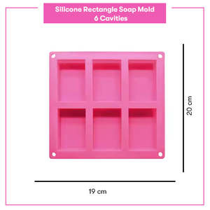 Rectangle <b>Soap</b> Shape Silicone Mold 6 Cavity Bath Bomb Mold Combo Pack Vegan Feature Solid Form - Product Image 3