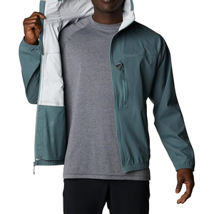 Impermeable/transpirable resistente al viento con capucha personalizado sostenible chaqueta bombardero cortavientos Chaqueta ligera abrigo - Product Image 4