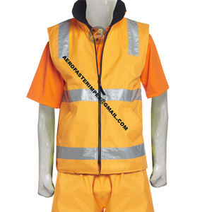 Gilet de sécurité d'hiver pour hommes, classe 2 ANSI, imperméable, réfléchissant, résistant aux coups de couteau, couleur personnalisée, logo personnalisé, fabriqué en nylon - Product Image 4