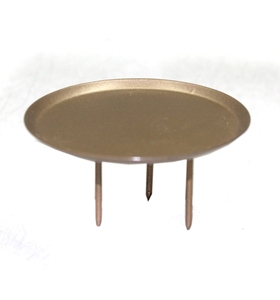 Soporte de pilar de vela de hierro decorativo de mesa con soporte Soporte de vela de color gris Hecho a mano Personalizado a granel - Product Image 6