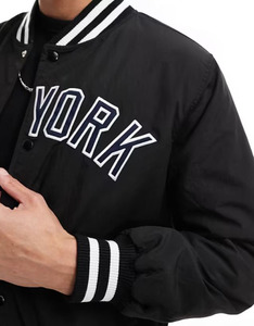 Chaqueta universitaria de diseño personalizado para hombre, chaqueta bomber con mangas de cuero, bordado de chenilla, chaqueta universitaria de béisbol Letterman Varsity - Product Image 3