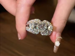 Bague de fiançailles en diamant Moissanite originale taille rose bague de mariage en argent Sterling 925 de luxe pour femme cadeau en or pour elle - Product Image 6