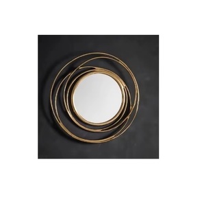 Espejo de Pared Moderno de Latón, Diseño Único, Color Negro, Forma Irregular, Decoración de Alta Calidad para el Hogar, Dormitorio, Sala de Estar - Product Image 1