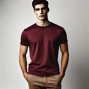 เสื้อยืดผู้ชายผ้าคอตตอนเนื้อ100% แห้งเร็วระบายอากาศได้ดีสีตามสั่ง - Product Image 5
