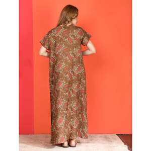 Camisón Largo Premium de Tela Alpina para Mujer con Bolsillo Lateral Bordado, Suave, Transpirable, Estampado, con Diseño de Dibujos Animados, Talla XS - Product Image 5