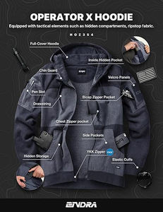 Sweat à capuche thermique en coton confortable pour hommes pour un confort ultime en hiver - Product Image 2