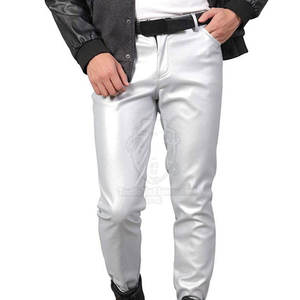 Pantalon en cuir pour homme, style unique, vente en gros, respirant, pour vente en ligne, lavé, personnalisé, votre propre design - Product Image 1