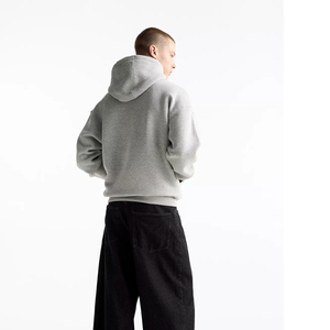 เสื้อฮู้ดดี้ผู้ชายทรงปกติ ไหล่ตก แบบเรียบง่าย สไตล์สตรีทแวร์ ผ้าหนา 100% ผ้าฝ้าย สำหรับฤดูหนาว สไตล์วินเทจ - Product Image 3