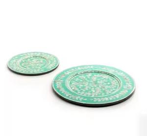 จานเสิร์ฟหอยมุกทรงกลมสุดสร้างสรรค์แผ่นชาร์จขอบตกแต่งทันสมัย - Product Image 1