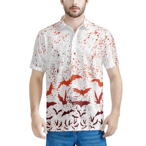 Alta calidad Casual para Polos para hombres Venta al por mayor Tela de punto transpirable Diseño de impresión por sublimación Características en blanco - Product Image 1