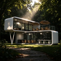 Maison préfabriquée moderne de 26 m² à deux étages, type Apple Cabin, modulaire, mobile, résistante aux intempéries, disponible dès maintenant