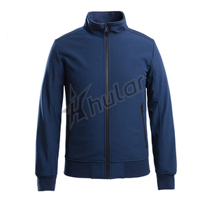 HULAR INTL Men's <b>Slim</b> Fit Sporty Winter Waterproof Softshell Windbreaker <b>Coat</b> Hooded <b>Stand</b> Collar 100% Polyester Nonwoven - Product Image 3