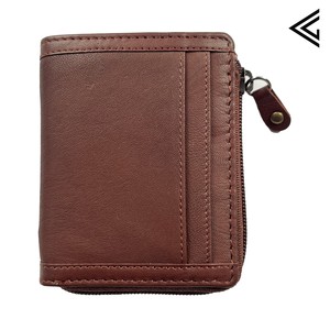 VAND Hombres Premium Secure Zip <span class=keywords><strong>Wallet</strong></span> Cabra Nappa Cuero con forro de algodón corto Cierre de pliegue Negro Marrón Tan Azul Otros colores - Product Image 1