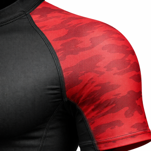 เสื้อยืดออกกำลังกายผู้ชายแบบรัดรูป แห้งเร็ว แขนสั้น สำหรับฟิตเนส กีฬา ยืดหยุ่น กระชับรูปร่าง รับผลิตแบบ OEM - Product Image 5