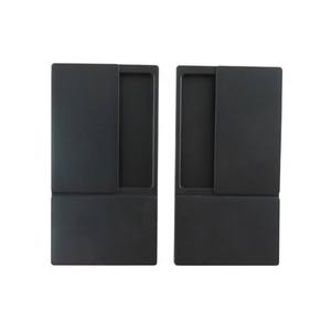 Manija empotrada para puerta AGB Wave sin orificio (Puerta de 38-50mm), negro - Product Image 1