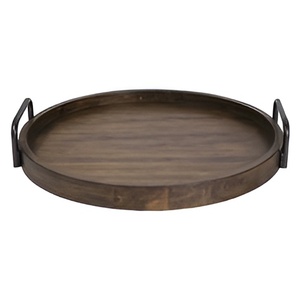 Plateau de service en bois et marbre forme personnalisée taille métal poignée dorée assiette durable plat cuisine maison fête couleur personnalisée - Product Image 5